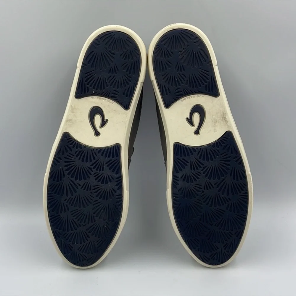Olukai Alohi Leather Slip On Loafers Comfort Flats